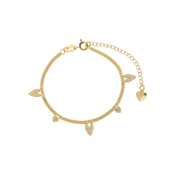 Imagem de Pulseira coração com pedra zircônia - 0406283