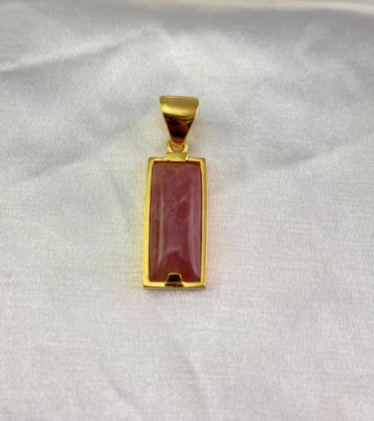 Imagem de Pingente pedra rosa natural  - 0203733