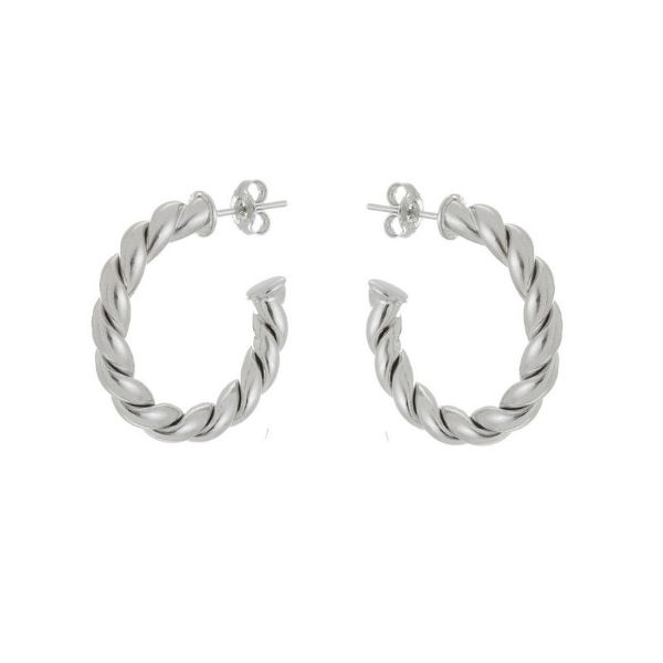 Imagem de Brinco argola tubo 6mm torcido;  2,5cm - 0527863