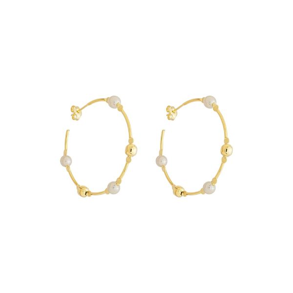 Imagem de Brinco argola pérola e bola - 0527803