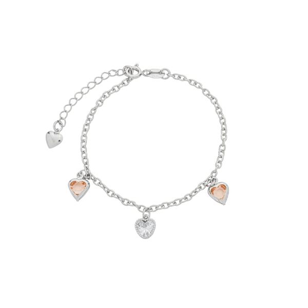 Imagem de Pulseira pingente coração champanhe - 0406040