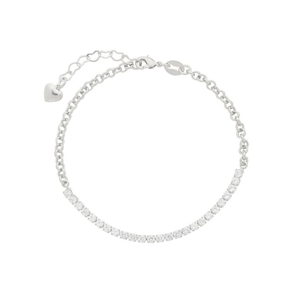 Imagem de Pulseira malha portuguesa zircônia - 0406360