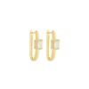 Imagem de Brinco argola oval  zircônia - 0528368