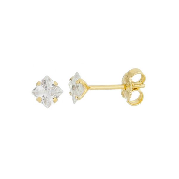 Imagem de Brinco solitário pedra 6mm zircônia - 0519286