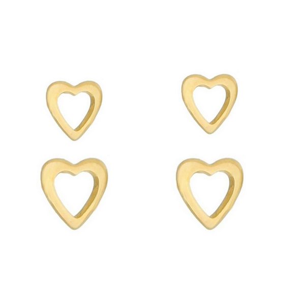 Imagem de Brinco dupla coração - 0528289