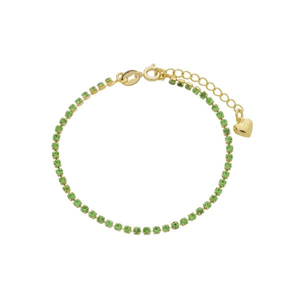Imagem de Pulseira riviera strass verde claro - 0406144
