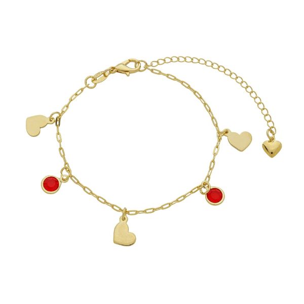 Imagem de Pulseira pingentes coração liso - 0405864