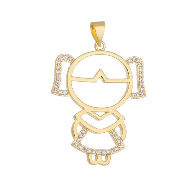 Imagem de Pingente menina pedra zircônia - 0208007