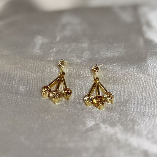 Imagem de Brinco zircônia champanhe   - 0528562