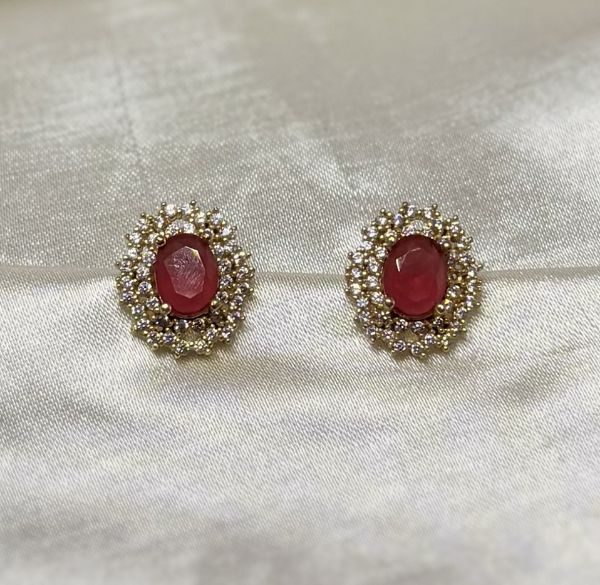 Imagem de Brinco pedra pink natural  - 0517576
