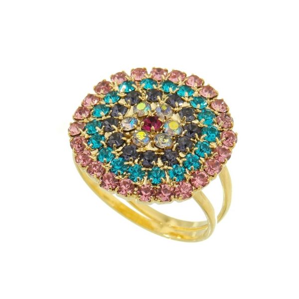 Imagem de Anel pizza com pedras strass - 0108096