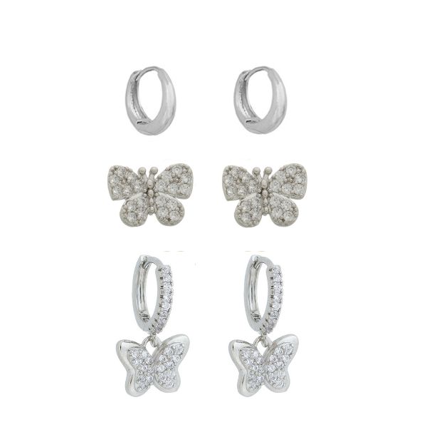 Imagem de Brinco trio argola zircônia - 0528663