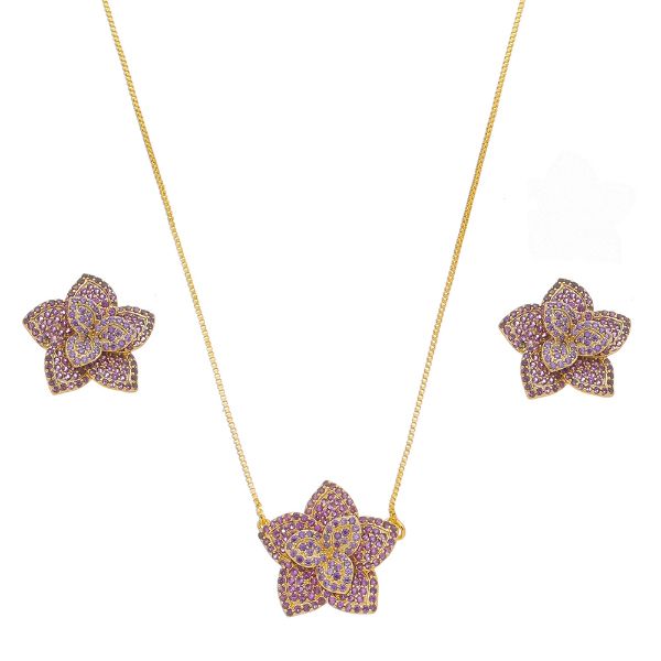 Imagem de Conjunto flor zircônia  - 1101153
