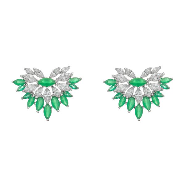 Imagem de Brinco pedra verde zirconia   - 0528784