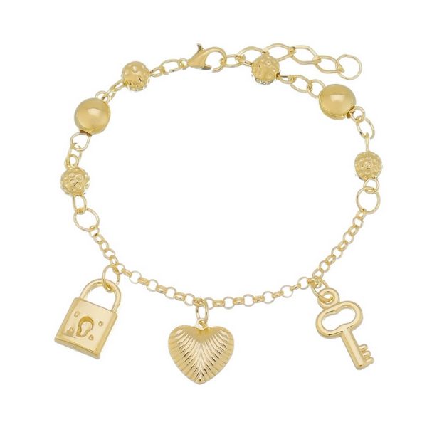 Imagem de Pulseira pingentes cadeado  - 0404571