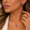 Imagem de Conjunto pedra zircônia pink e rosa - 1101327