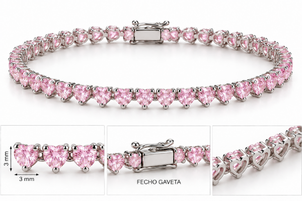 Imagem de Pulseira riviera zircônia - 0406553 ROSA