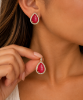 Imagem de Conjunto gota zircônia pink - 1101306 