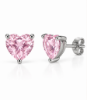 Imagem de Brinco coração 8x8mm zircônia - 0528843 ROSA