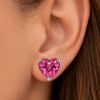Imagem de Brinco coração 8x8mm zircônia - 0528843 PINK