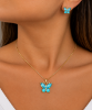 Imagem de Conjunto borboleta zircônia azul - 1101226 