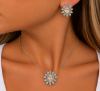 Imagem de Conjunto oval pedras zirconia - 1101150